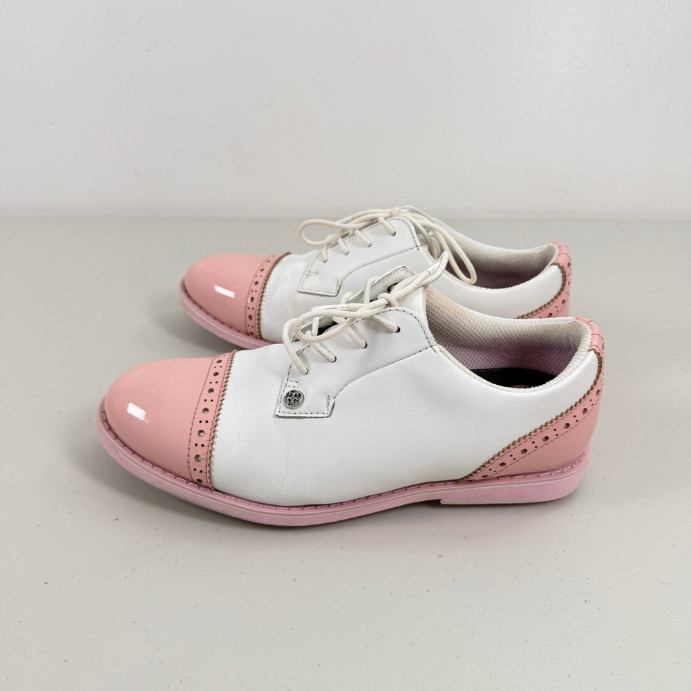 G/Fore Cap Toe Gallivanter Golf Shoe Snow Blush Women US 7.5 EUR‎ 38.5 - Picture 3 of 9
